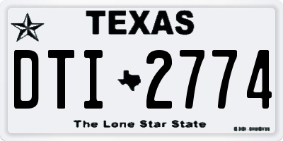 TX license plate DTI2774