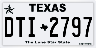 TX license plate DTI2797
