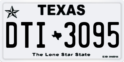 TX license plate DTI3095