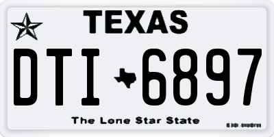TX license plate DTI6897