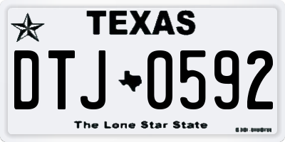 TX license plate DTJ0592