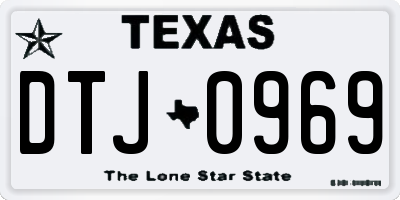 TX license plate DTJ0969