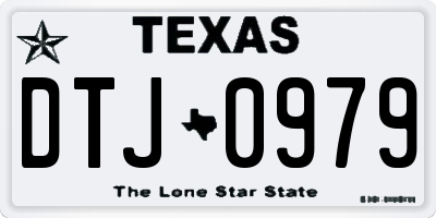 TX license plate DTJ0979