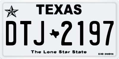 TX license plate DTJ2197