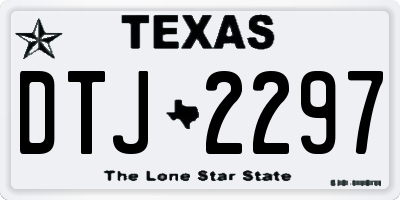 TX license plate DTJ2297