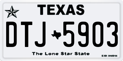 TX license plate DTJ5903