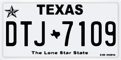 TX license plate DTJ7109