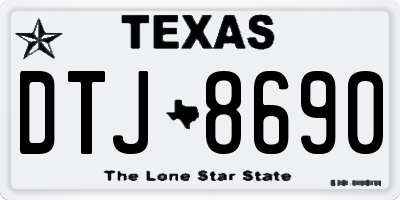 TX license plate DTJ8690