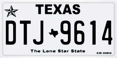 TX license plate DTJ9614
