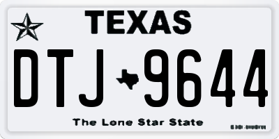 TX license plate DTJ9644