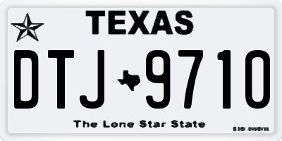 TX license plate DTJ9710