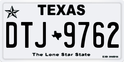 TX license plate DTJ9762