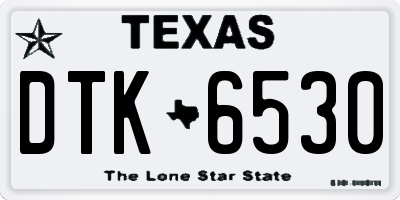 TX license plate DTK6530