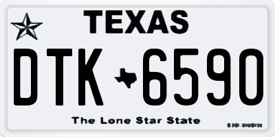 TX license plate DTK6590
