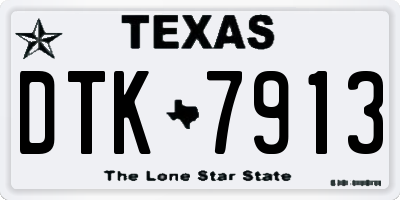 TX license plate DTK7913