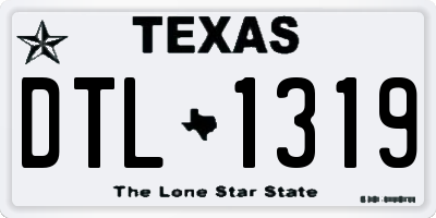 TX license plate DTL1319