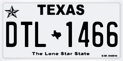 TX license plate DTL1466