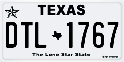 TX license plate DTL1767