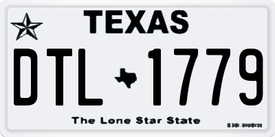 TX license plate DTL1779