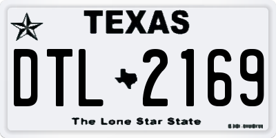 TX license plate DTL2169