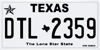 TX license plate DTL2359