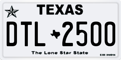 TX license plate DTL2500