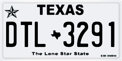 TX license plate DTL3291