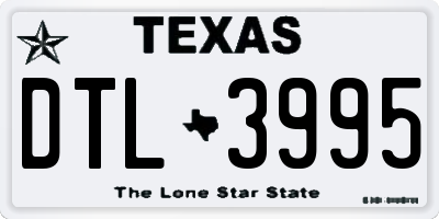 TX license plate DTL3995