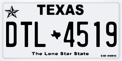 TX license plate DTL4519