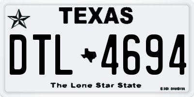 TX license plate DTL4694