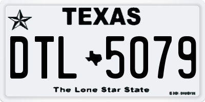 TX license plate DTL5079