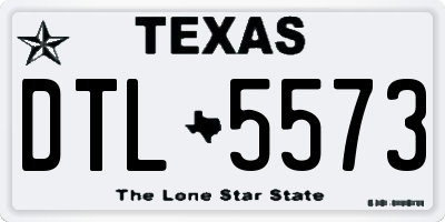 TX license plate DTL5573
