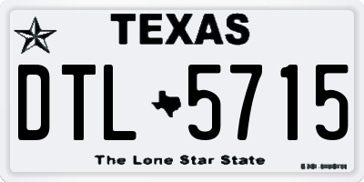 TX license plate DTL5715