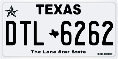 TX license plate DTL6262