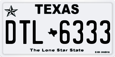 TX license plate DTL6333