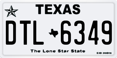 TX license plate DTL6349