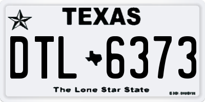 TX license plate DTL6373
