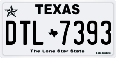 TX license plate DTL7393