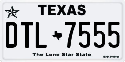 TX license plate DTL7555