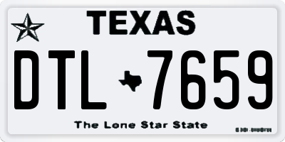 TX license plate DTL7659