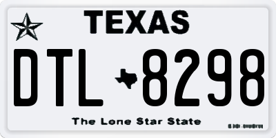 TX license plate DTL8298