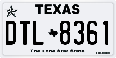 TX license plate DTL8361