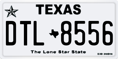 TX license plate DTL8556