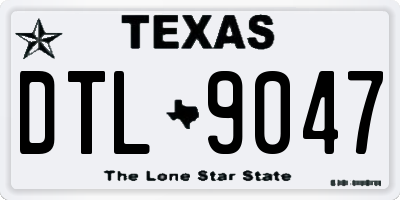 TX license plate DTL9047