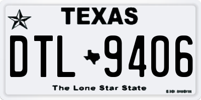 TX license plate DTL9406