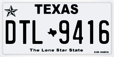 TX license plate DTL9416