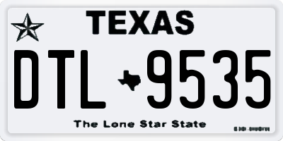 TX license plate DTL9535