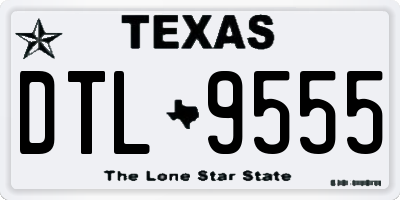 TX license plate DTL9555