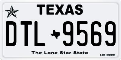 TX license plate DTL9569