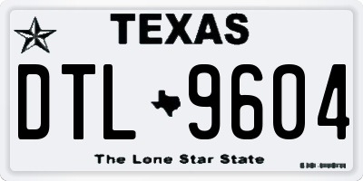 TX license plate DTL9604